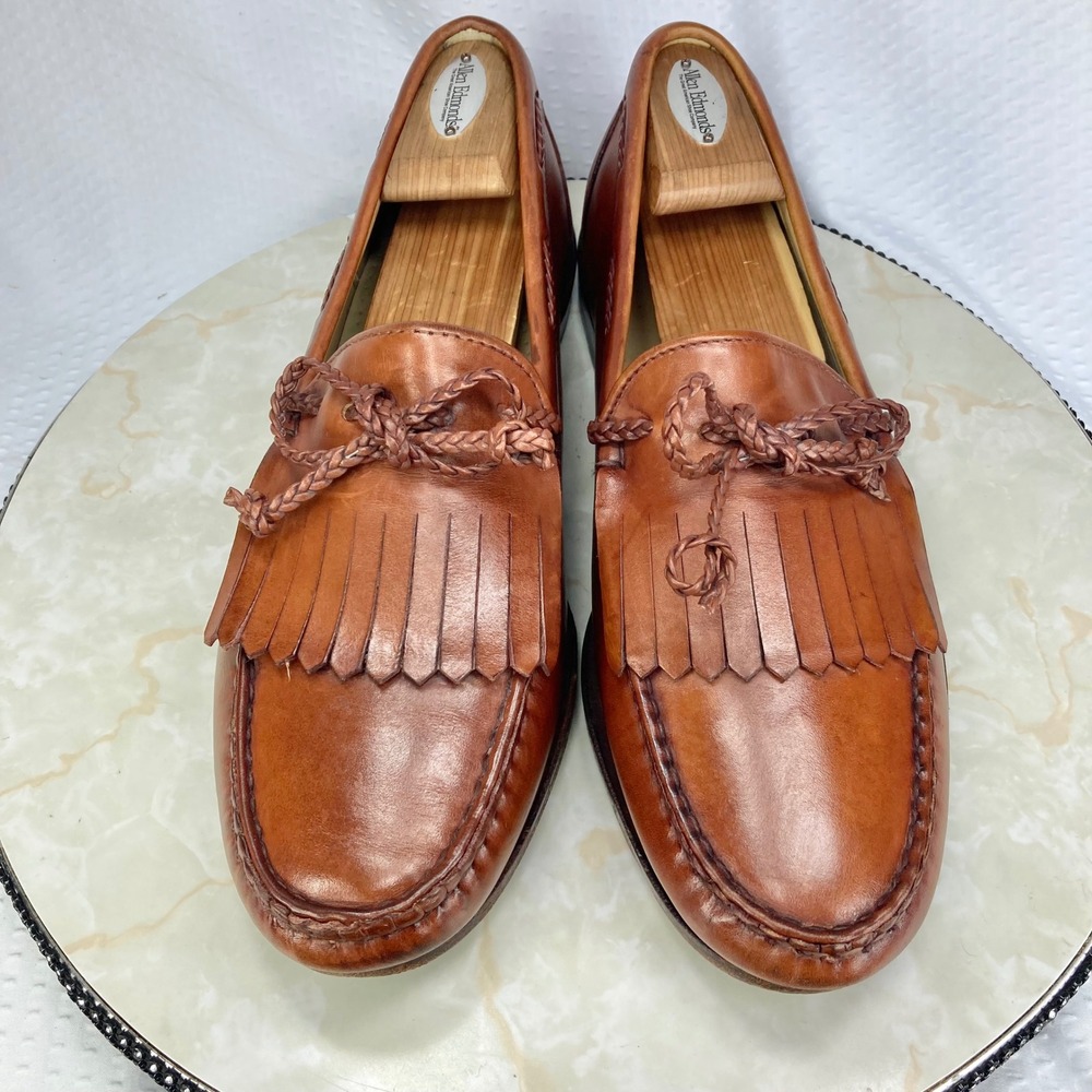 Allen Edmonds Nottingham Kiltie Tassel Loafers Mens 11 Brown Leather Dress Shoes - Picture 4 of 13